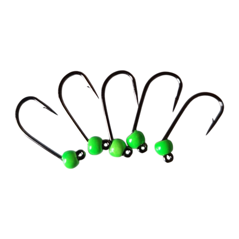 10ér Haken mit Widerhaken Tungstenperle 3mm Hends Hooks