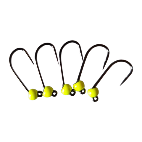 10ér Haken mit Widerhaken Tungstenperle 3mm Hends Hooks