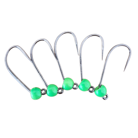 6ér Haken ohne Widerhaken Tungstenperle 4mm Hends Hooks