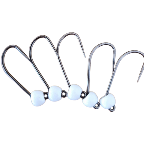 8ér Haken ohne Widerhaken Tungstenperle 4mm Hends Hooks