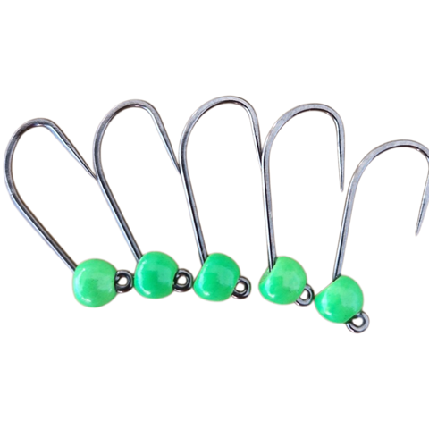 8ér Haken ohne Widerhaken Tungstenperle 4mm Hends Hooks