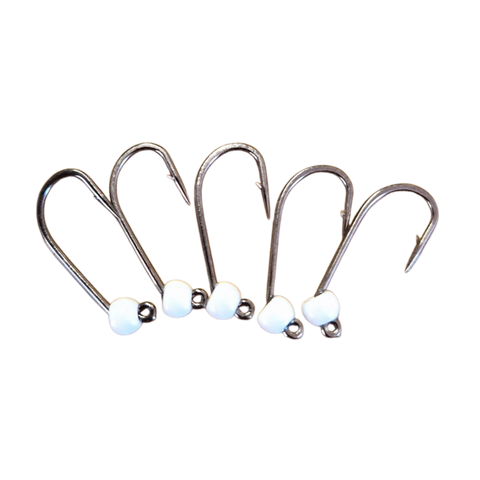10ér Haken mit Widerhaken Tungstenperle 3mm Hends Hooks