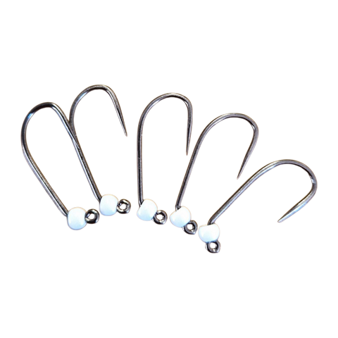 6ér Haken ohne Widerhaken Tungstenperle 3mm Hends Hooks