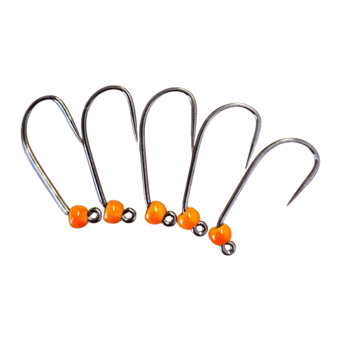 6ér Haken ohne Widerhaken Tungstenperle 3mm Hends Hooks