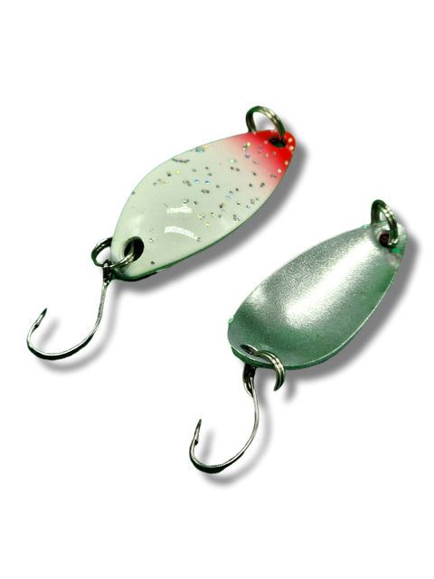 Popi 2,5g Weiß,Rot Glitzer/Silber