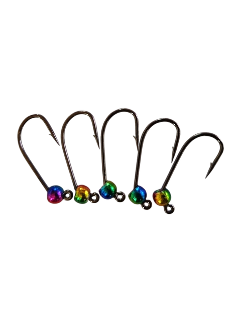 6ér Haken mit Widerhaken Tungstenperle 4mm Hends Hooks
