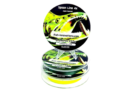 Fish innovation Spoon Line 4 X – Lemon Yellow – 0,047 mm / 150 m 3,12 KG